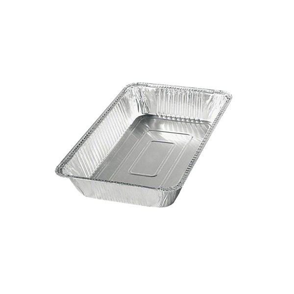 50 Stk. Aluschalen 1/1 GN rechteckig 80 mm tief 8500 ml